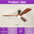 Karlena 52'' Dimmable Ceiling Fan with Lights and Remote Control 3CCT Reversible DC Motor Timer Memory-1767493274
