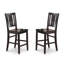 Ensemble de comptoir de cuisine 5 pièces comprenant une table de salle à manger rectangulaire et 4 chaises de salle à manger, 30 po x 48 po, noir-125598876-125598877-31151481