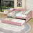 Upholstered Daybed with Trundle and LED Lights-202597664-202597666