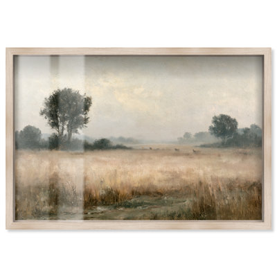 Amber Fields I Shadowbox Print Cabezas par