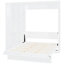 Lit avec tablettes, garde-robe et lumières à DEL chaudes - peu encombrant pour le bureau personnel, la chambre d'amis, la salle de sport et le rangement blanc idéal-940415134-940415133