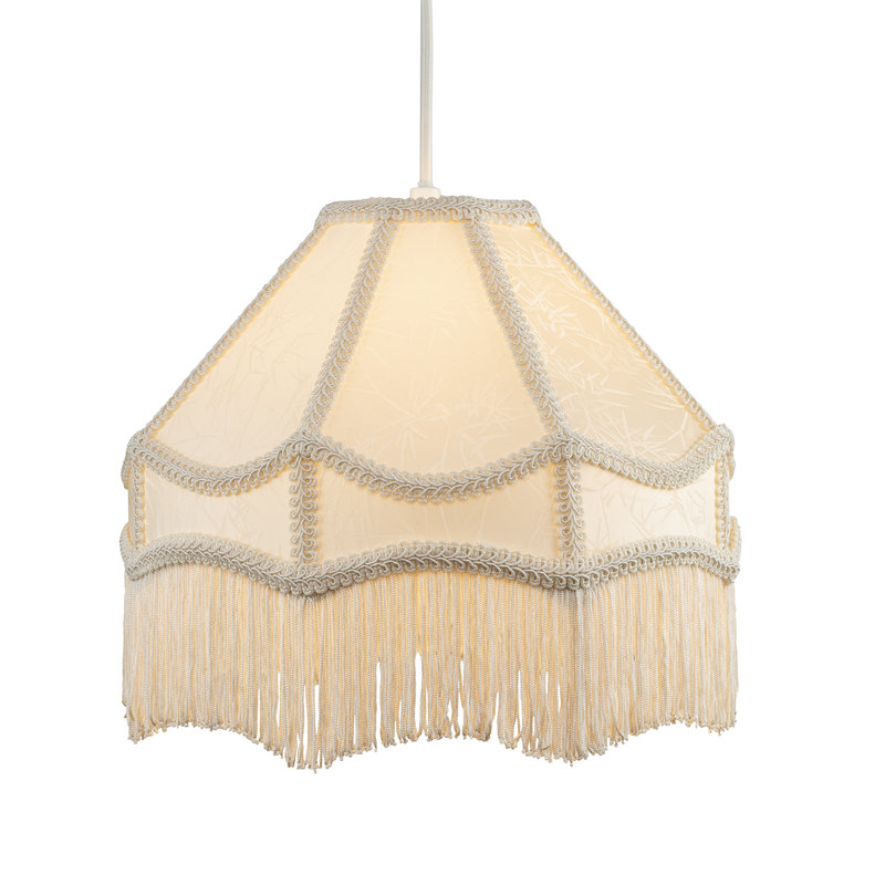 19cm H Velvet Empire Lamp Shade ( No Direct Attachment Method ) in White