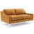 Strick & Bolton Hollebon Stainless Steel/ Leather Loveseat by Modway-2110819496