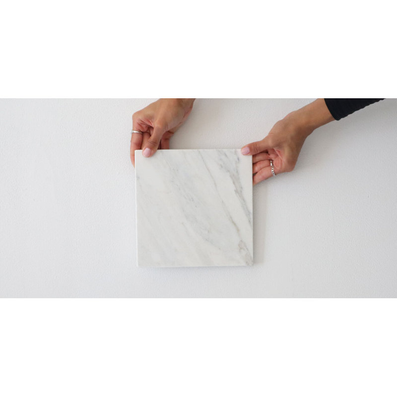 Marbre vieilli 8 po x 8 po, Bianco Classico