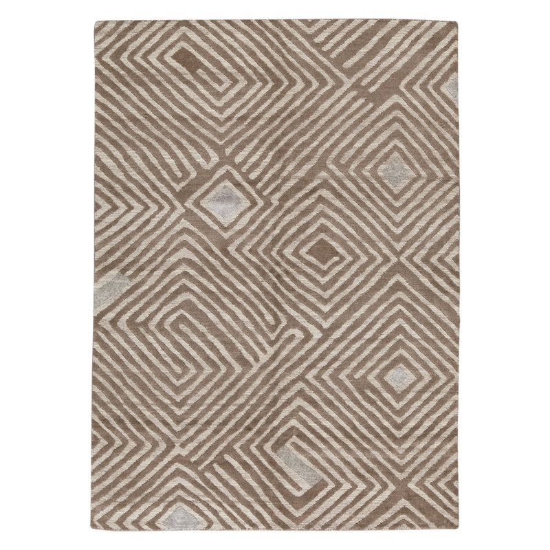 High-Quality Hand-Knotted Charcoal Area Rug