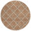 HomeRoots 8' Brown Copper And Beige Round Geometric Washable Indoor Outdoor Area Rug