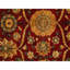 Tapis unique en laine noué à la main rouge / or 8 pi x 10 pi Nashira