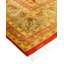Tapis rouge / jaune en laine noué à la main de conception unique 6 pi 2 po x 8 pi 5 po Ulberto Mogul