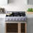 Thor Kitchen 20" 22" 24" 30" 36" 40" 48" 60" Silver Smart Natural Gas 6 Burner Cooktop with Dual Size Power Burner and with Downdraft Ventilation