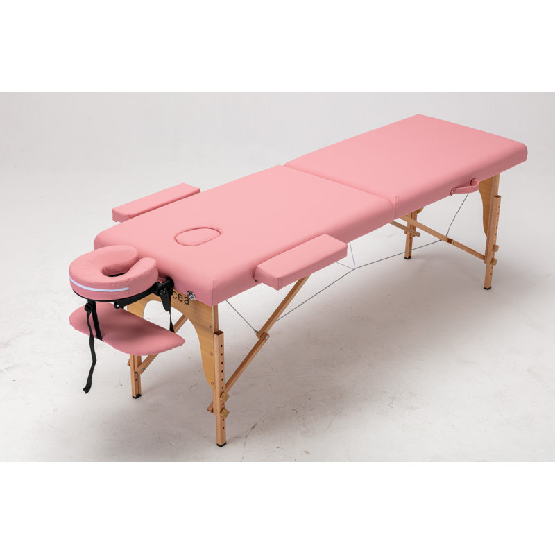 Table de massage, lit de massage portatif, lit de cils avec étui de transport, réglable en hauteur