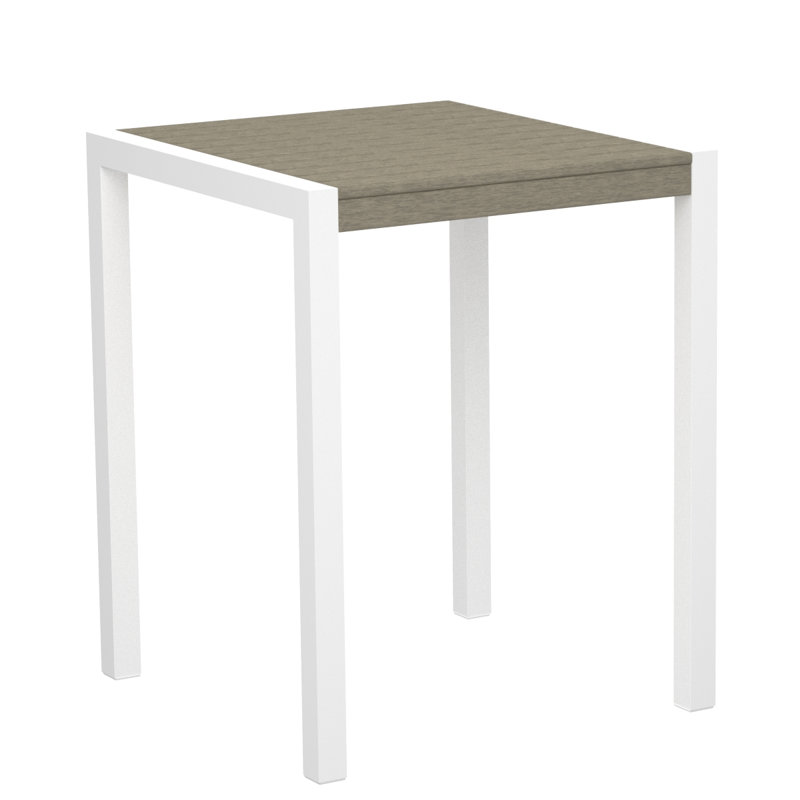 Table de comptoir POLYWOOD MOD, Blanc, Sable, L 35,18 po x P 35,18 po