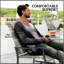 Ensemble de 2 fauteuils oscillants Outsunny, rotin rotin en osier avec structure en acier, dossier haut, jaune