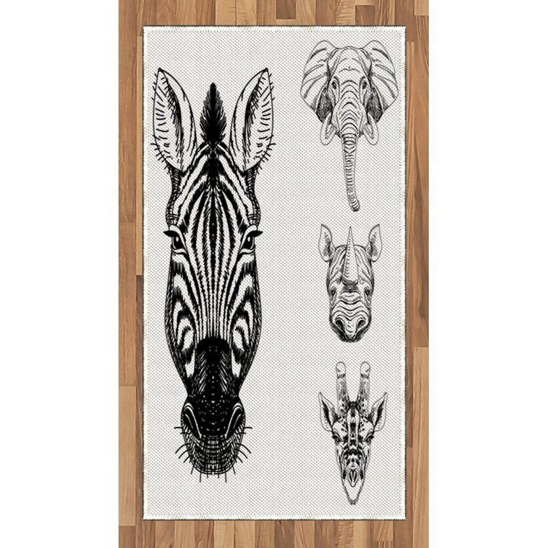 Animal High Density Long Fiber Poly Threads Decorative Area Rug Carpet, Rectangle 2'7" x 5'