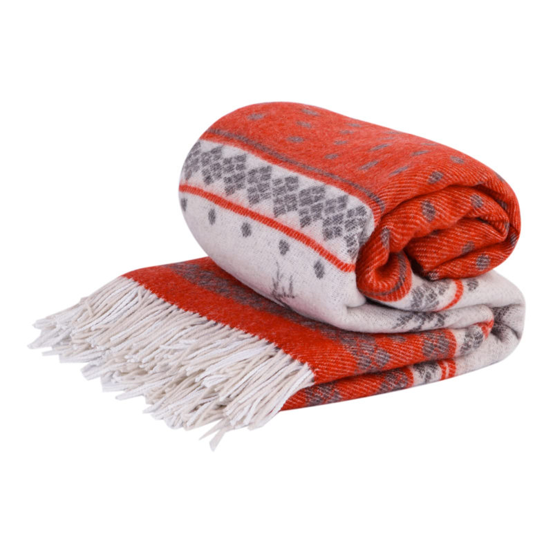 Gurekam Christmas Raindeers Throw, Red reindeer