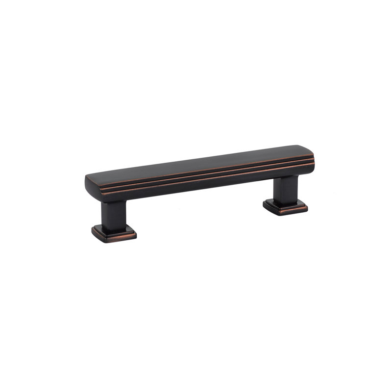 Emtek Art Deco Cabinet Pull, Oil Rubbed Bronze, 3 1/2"