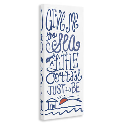 " Sea & Cottage Beach Life Calligraphy House Motif " by Kendra Shedenhelm