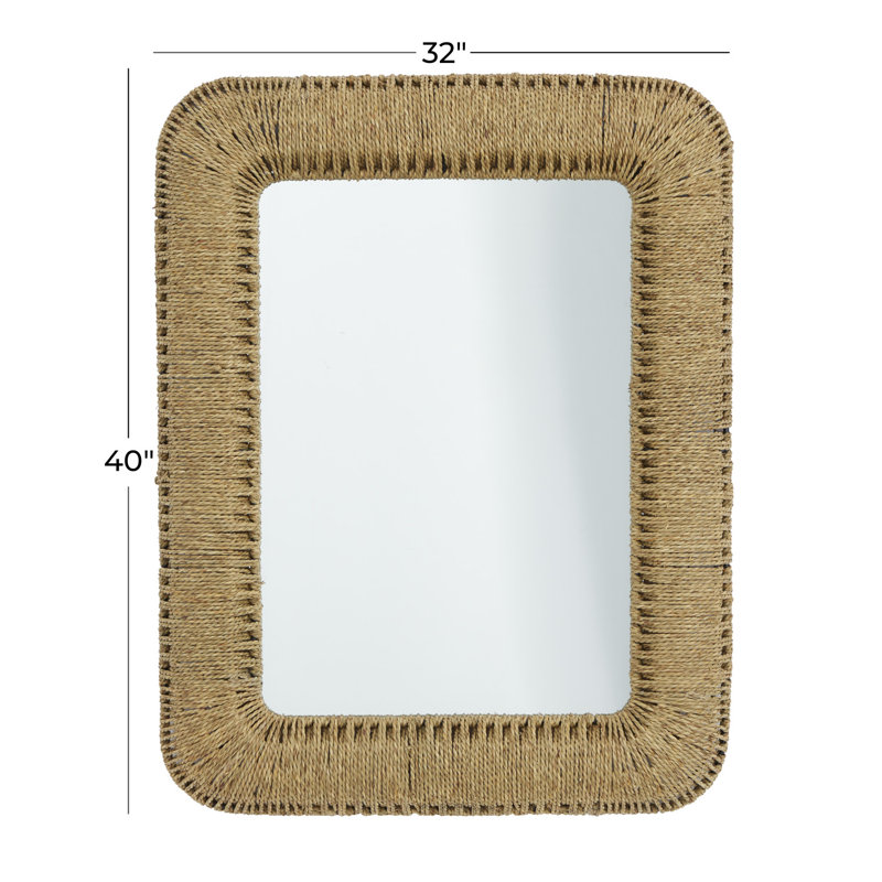 Cal Solid Wood Rectangle Wall Mirror