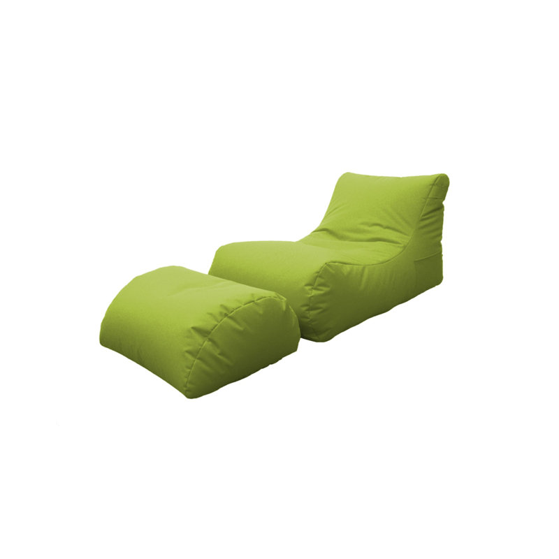 Russel Upholstered Chaise Lounge, Green