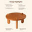 Tables basses Kid Safe, brun noyer 27,56 po, bois moderne pour la maison