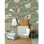Papier peint texturé vert non tissé vert-1896802383