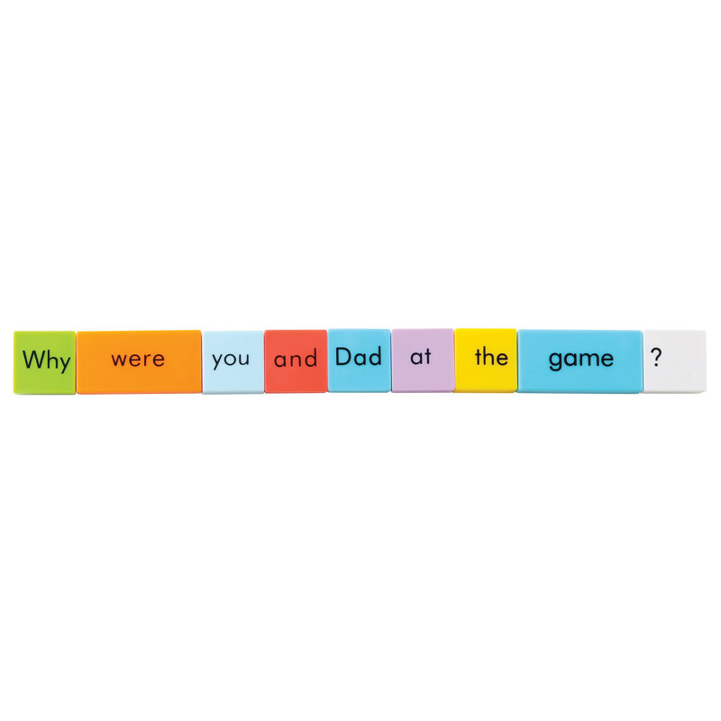 Colorful Sentence Building Dominoes Set for Kids, Ages 6+