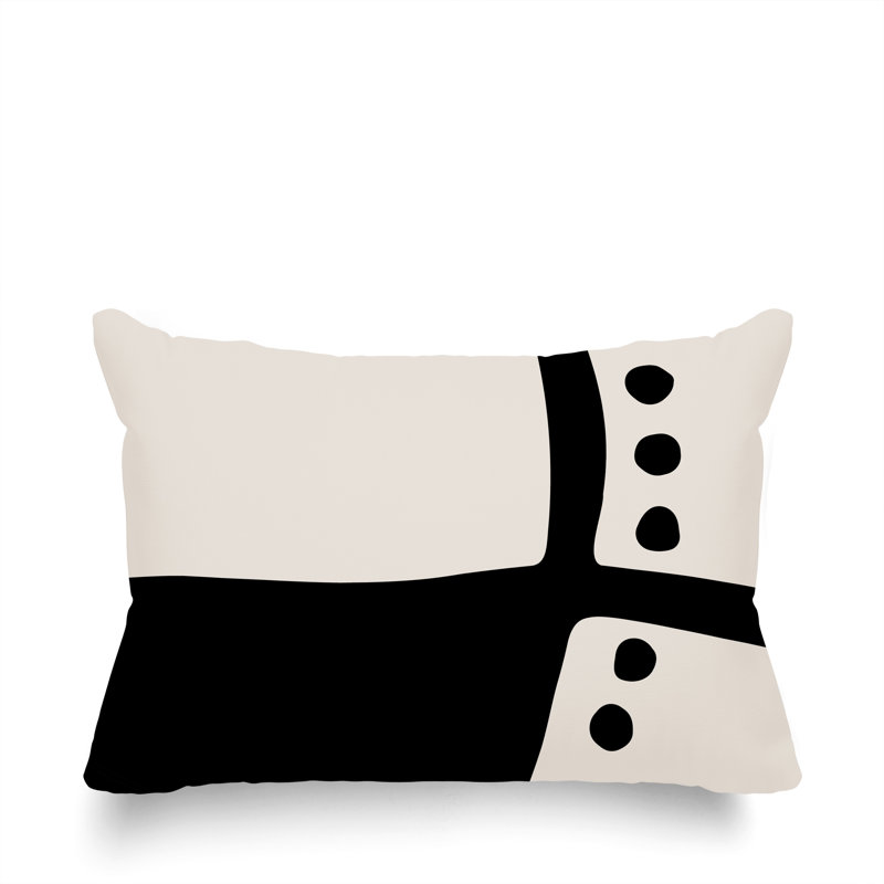 Coussin lombaire réversible intérieur / extérieur Sofi Minimalist, H 14 po x l 20 po, Crème, crème