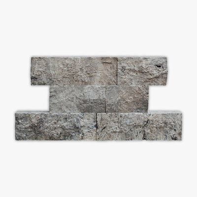 Silver Silver Splitface 4xFL Travertine Wall Tile
