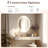 LED Oval Bathroom Mirror With Lights Vanity Mirror, With Dimmable Anti Fog Function-440467429-440467431