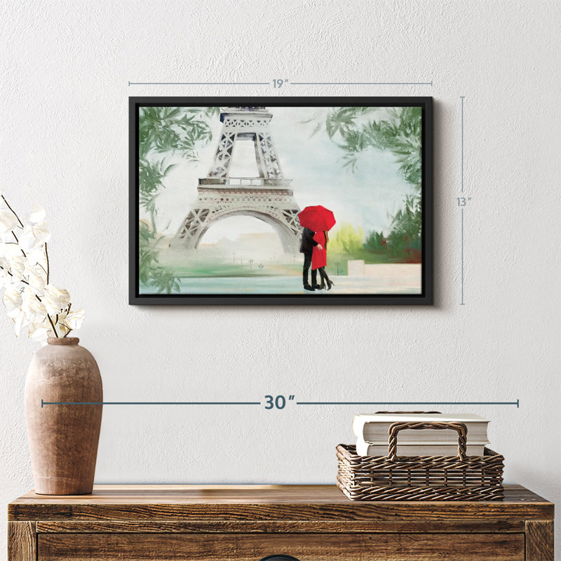 Impression sur toile «Tropical Paris Romance», H 13 po x l 19 po