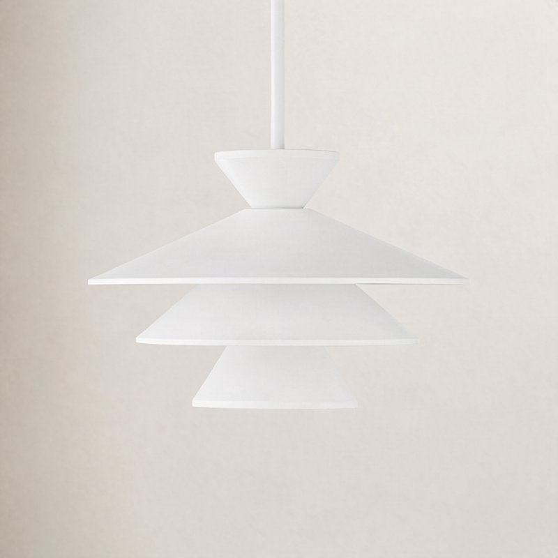 Vinnie 1-Light Pendant in White, White