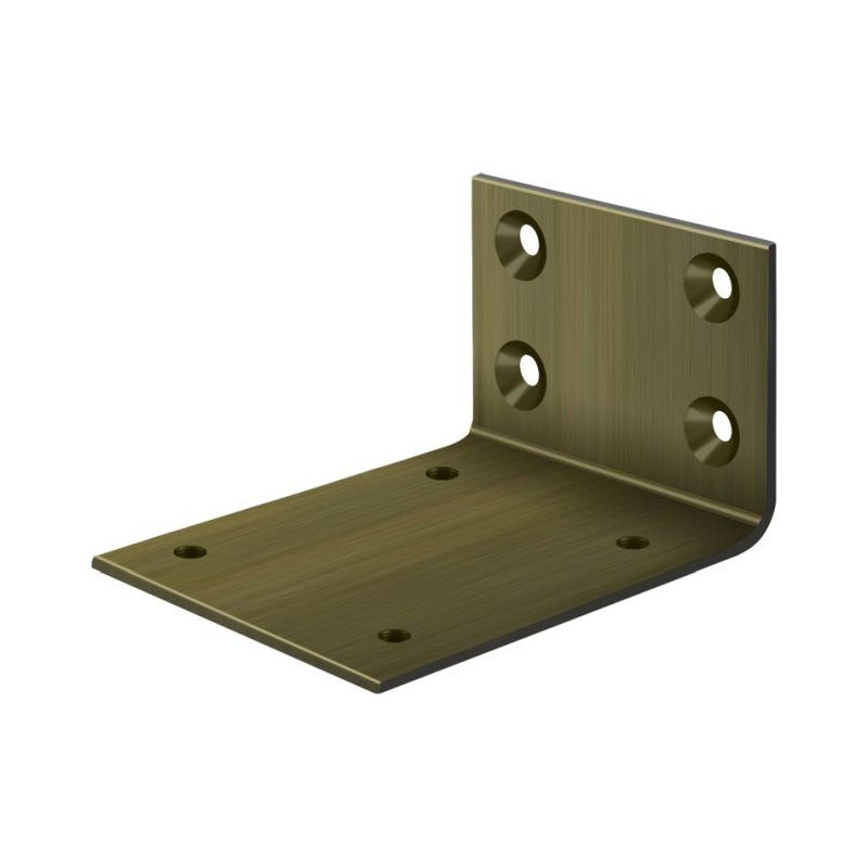 Solid Brass Jamb Bracket S.B, Antique Brass