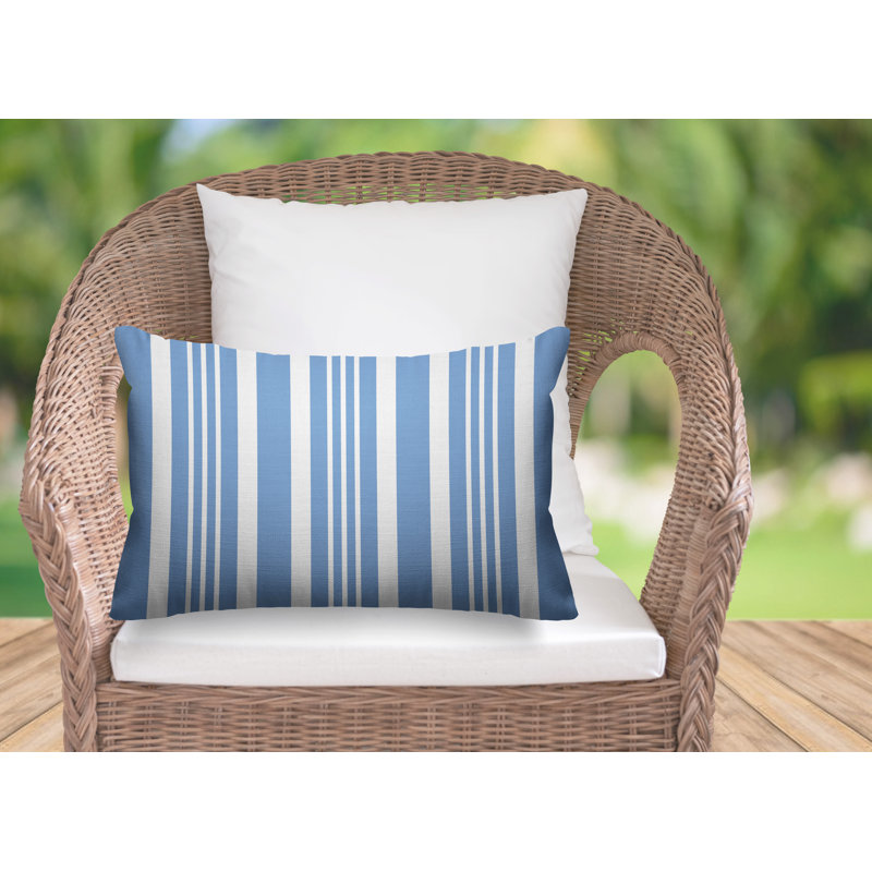 Housse et insert de coussin rectangulaire d'extérieur Healthcliff, Pervenche
