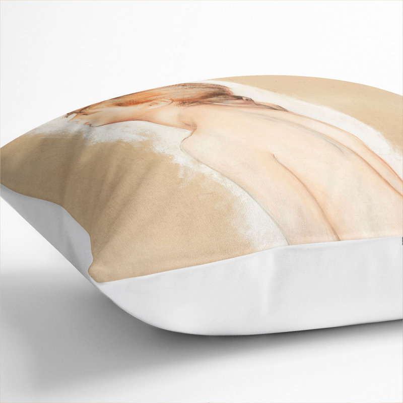 Splashing Figure Scatter Cushion, 55cm H x 55cm W x 20cm D, White