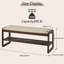 Banc de rangement en bois massif avec coussin et banc de rangement pour hall d'entrée à 2 niveaux-2078162658-2068853035