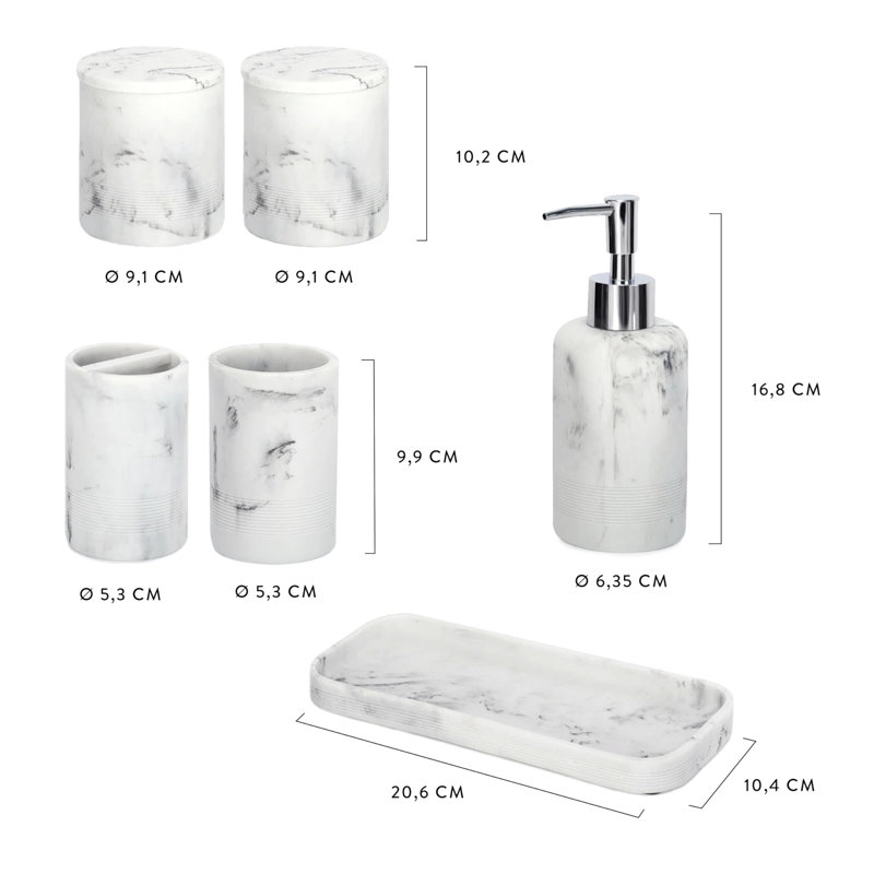 Ceejai Bathroom Accessory Set
