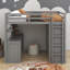 Lit mezzanine double avec tiroirs, bureau et garde-robe-1763245006
