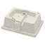 Lavabo de salle de bain rectangulaire encastré en céramique blanc avec trop-plein 19,5 po x 14 po x 6 po Classic, Classic