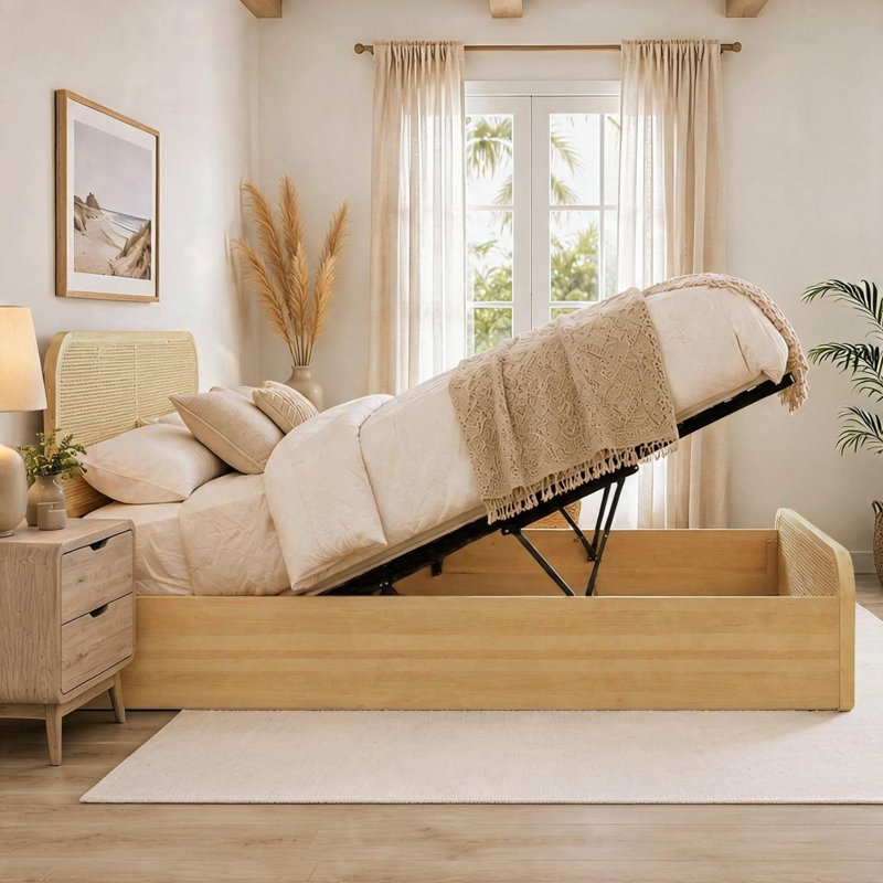 Lift Up Storage Ottoman Bed, King
