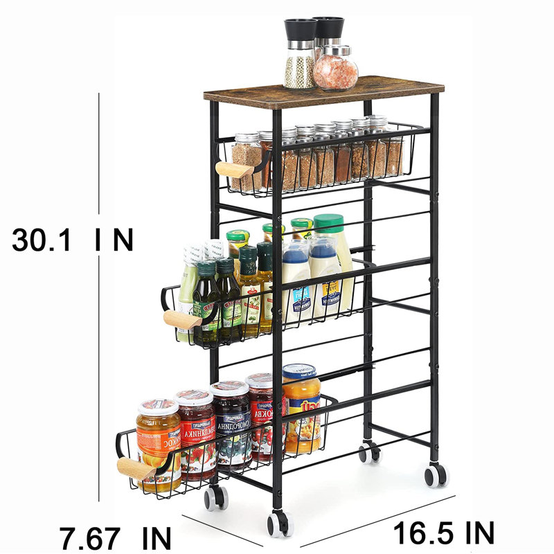 Chariot de cuisine étroit