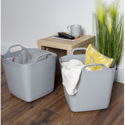 Wham Flexi-Store 25L Square Tub Graduated Cool Grey