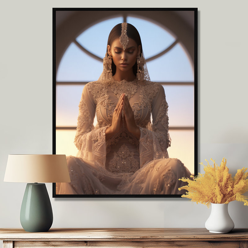 «Gorgeous Serenity Praying For Peace - Meditation», reproduction d'art mural, H 20 po x l 12 po x P 1 po