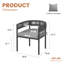Chaises de salle à manger d'extérieur en PE avec coussins 4 pièces-650510681