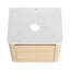 Meuble-lavabo de 24 po avec lavabo d'art en céramique, 45 poignées dissimulées, charnières faciles à ouvrir, poignées de style moderne, base en contreplaqué