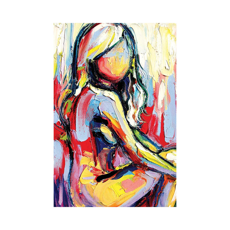 Femme 195 by Aja Trier - Wrapped Canvas Painting, 66.04 cm H x 45.72 cm W