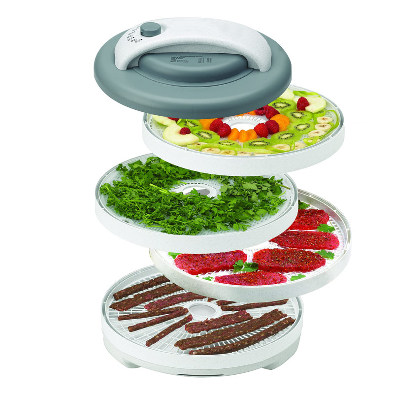 Nesco Snackmaster 4-Tray Gray and White Food Dehydrator