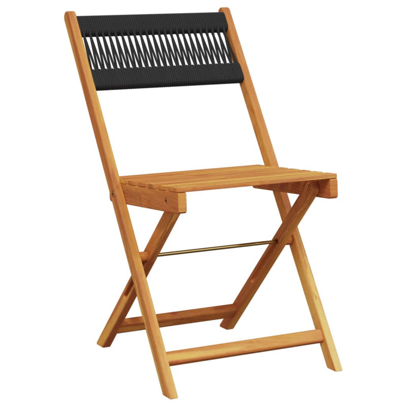 Jaxxon 2 - Person Wood Patio Dining Set with, Black