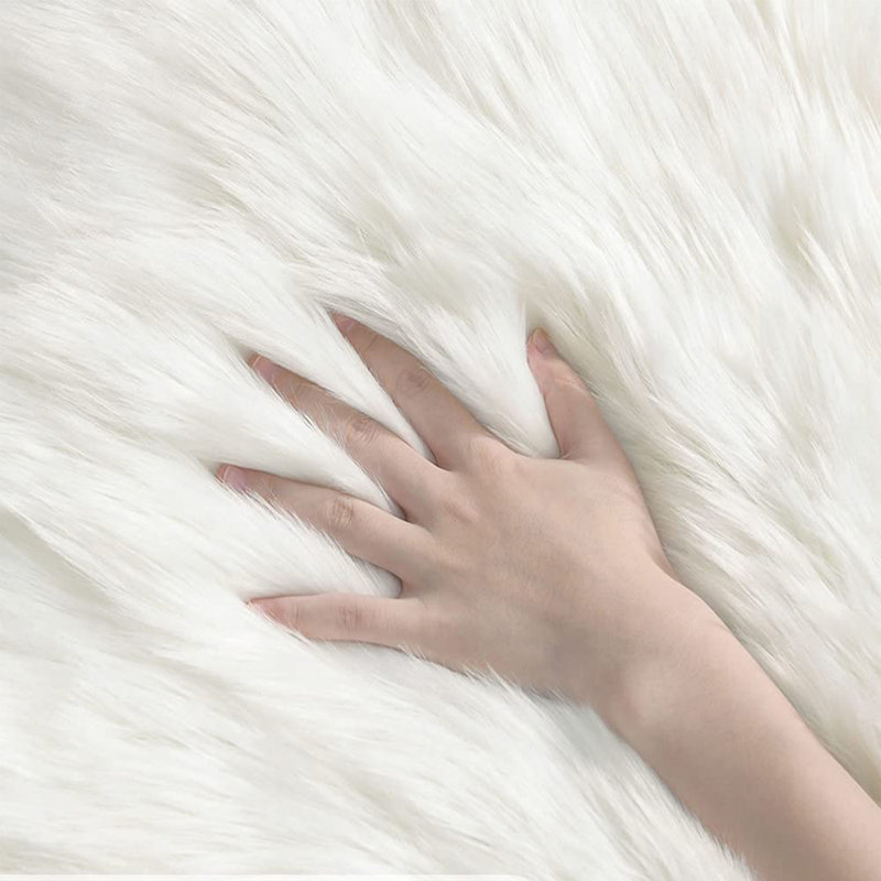 Leosvel Faux Sheepskin Indoor Rug, Rectangle 2' x 6'