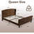 Chenille Upholstered Bed with Wingback Headboard, Bed Frame with Button Tufted Scroll Footboard, Wood Slats Support(Queen)