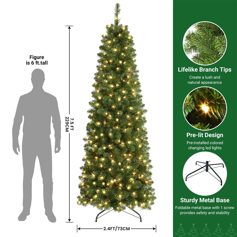 Lighted Artificial Christmas Tree