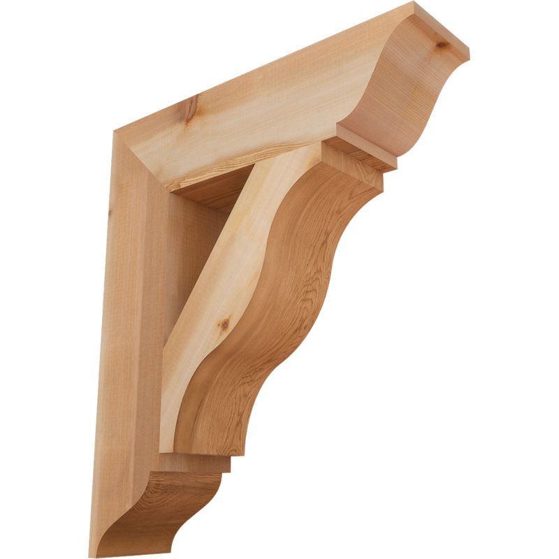 Support traditionnel Funston, H 28 po x l 5,5 po x P 24 po, Cèdre rouge de l'Ouest, Lisse